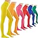 Women's 80 Denier Semi Opaque Solid Color Footed Pantyhose Tights 2Pair/6Pair