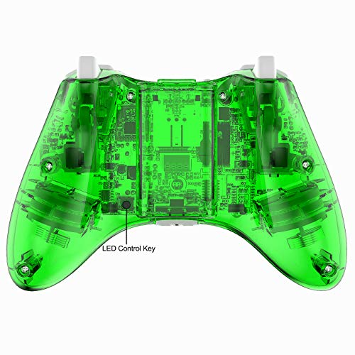 Wireless for Xbox 360 Controller Console Double Motor Vibration Wireless Gamepad Gaming Joypad (Green)
