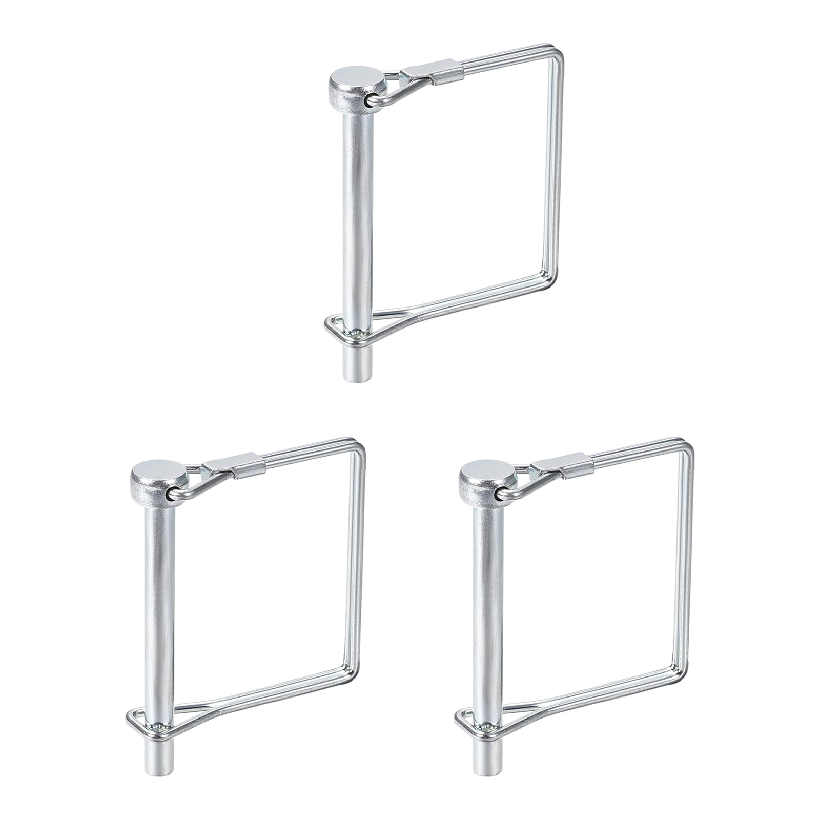 DTGN 6mm x 60mm (DxL) Shaft Locking Pin - 3Pack - Good for Farm Trailers Lawn - Carbon Steel Square Trailer Coupler Pin - Silver Tone