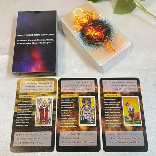 SUCADA Tarot Cards, 78 Deck Set for Beginners With Meanings On Them