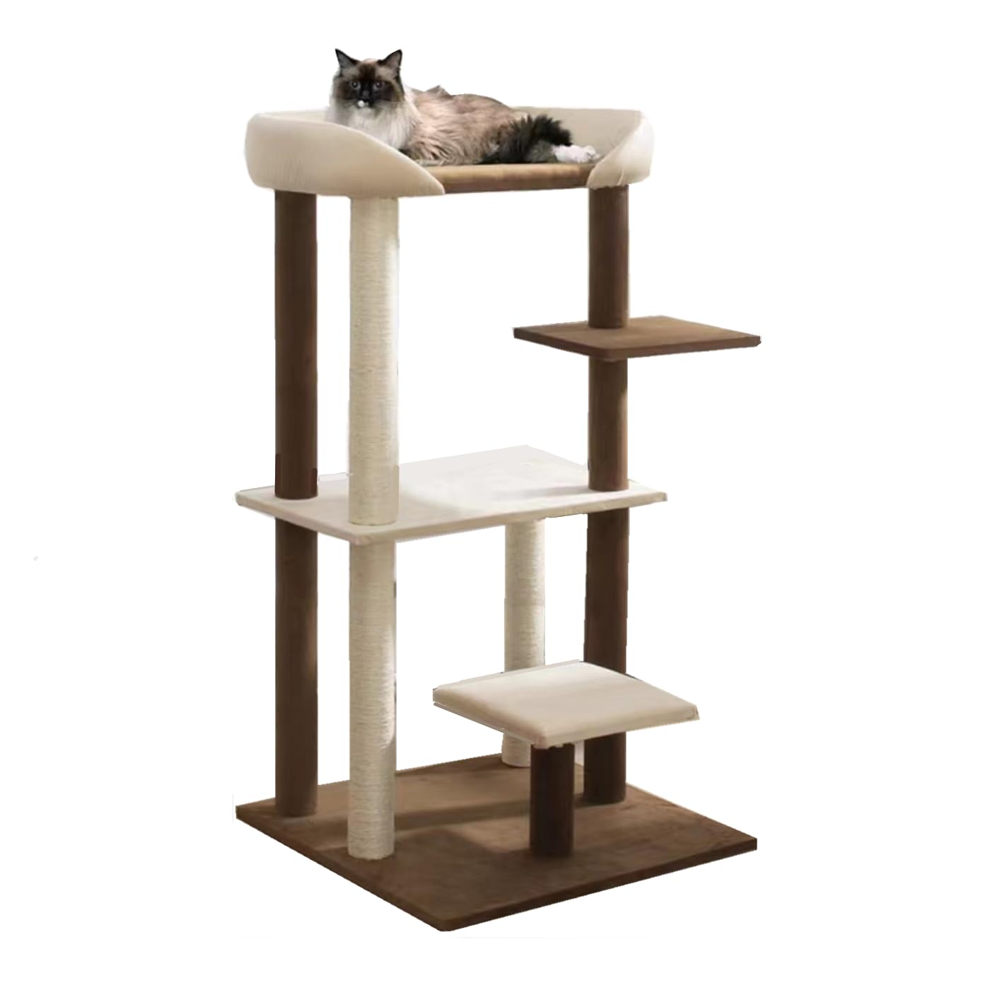 Photo 1 of Modern Cat Tree Tower with Extra Large Platform Perch Bed for Maine and Big Couch Sofa for Multiple Cats