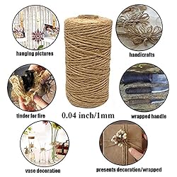 Jute String 328 Feet 1 mm 2 ply Durable Natural