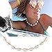 Natural Cowrie Shell Necklace Handmade Adjustable Summer Boho Hawaii Beach Seashell Choker for Women Girls Kids