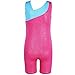 TFJH E One-Piece Sparkle Gymnastics Biketard Leotard with Short for Girls LightBlue 120