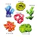 Artificial Fake Coral Miniature Reef for Fish Tank Decorative Aquariums Multiple Styles Resin Small Decorations Tiny Pieces(6 pcs)