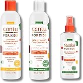 Cantu Care for Kids Shampoo Conditioner Detangler Value bundle (Package May Vary)