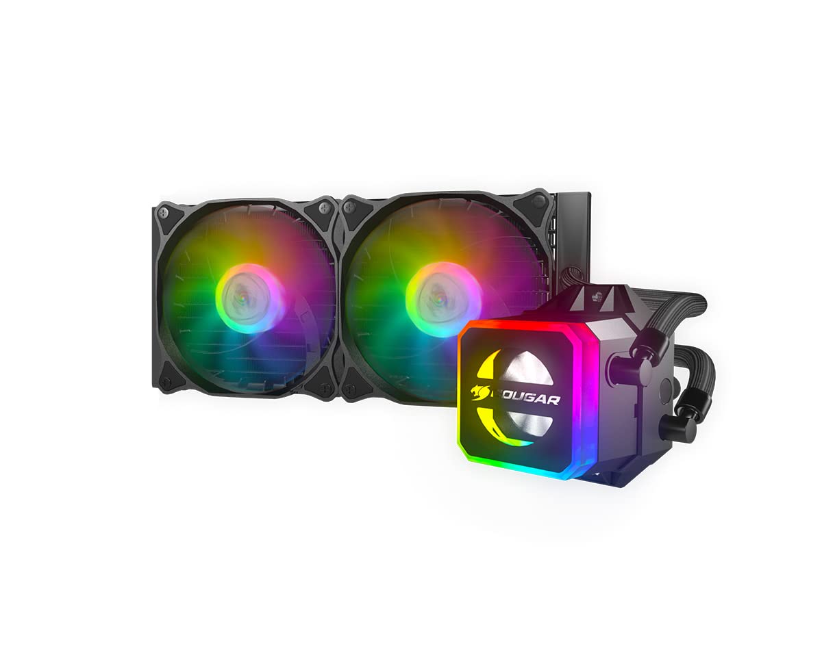 Cougar Helor 240mm CPU Liquid Cooling with Addressable RGB, Core Box v2 and a Remote Controller