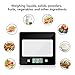 Glass Kitchen Scale, Home Gizmo Food Scales Digital Weight Gram, Small Postage Scale Multifunction Accurate with Large LCD Display for Baking and Cooking(11.02lb/5 kg)