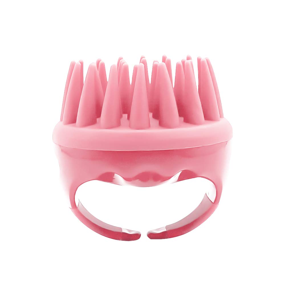 Scalp Massager, Hair Shampoo Brush with Longer Silicone Bristles for Girls Curly Hair Women Thick Hair, Exfoliate and Remove Dandruff(Pink) : Beauty