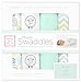 SwaddleDesigns Cotton Muslin Swaddle Blankets, Set of 4, SeaCrystal Sheep Sleep