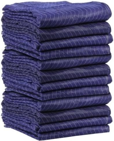 Lot 12 PC Moving Blankets Padded Furniture Pads Protection 72" x 80" Blanket