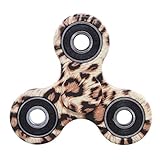 FIDGET DICE Hand Fidget Toy Spinners Stress Reducer with Ceramic Bearing (Leopard)