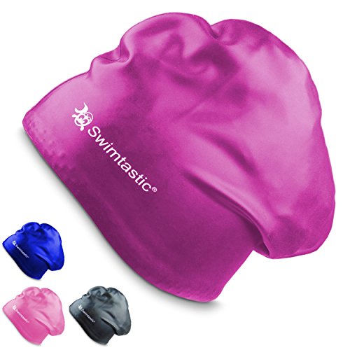 Swimtastic - Long Hair Swim Cap - Specially Designed for Swimmers with Long, Thick, or Curly Hair