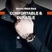 Mens Quartz Watch, Analog Watches Fashion Sports Dress Waterproof Business Casual Wrist Watch with Silicone Rubber Band 30M 3ATM Water Resistant