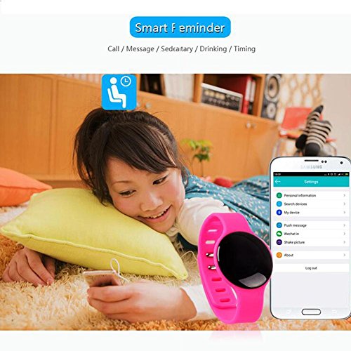 L@YC Fitness Tracker Waterproof Activity Pedometer Wristband Sleep Monitor Bluetooth 4.0 Smart Bracelet for Android iOS Phones, Blue
