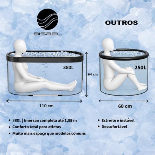 Banheira Bisbel De Gelo Ofurô Profissional Dobrável Spa Portátil Alta Qualidade Grande Crioterapia
