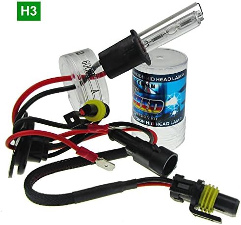 H3 6000K 55W Xenon Hid Conversion Kit with Slim Ignitor Digital Ballasts Hids lights kits - 2 Year Warranty
