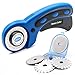 45mm Rotary Cutter Set for Sewing Fabric Leather Quilting Tools with 5 Replacement Pinking Rotary Blades