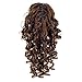 SWACC 12-Inch Short Screw Curls Claw Clip Ponytail Extensions Synthetic Clip in Drawstring Curly Ponytail Hairpiece Jaw Clip Hair Extension (Light Brown-12#)thumb 2