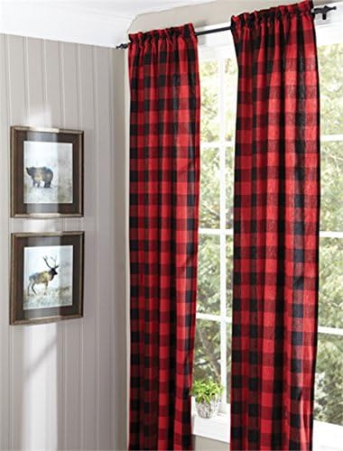 Park DesignsRed Buffalo Check Lined Panel Pairs 72" x 84"