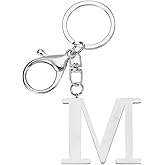 PATIKIL Initial Letter Key Chain, Letter A-Z Keychain Initials Keyring Cute Metal Alphabet Keyrings for Handbag