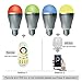 FUYUTEC WiFi LED Light Bulb, 9W (60W Equivalent) RGB+Warm White Dimmable Colorful 800 Lumen, Color Change Controlled by Remote or Smart Andriod iOS Phone Via WiFi iBox