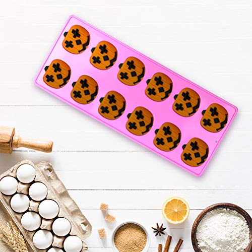 3D Mini Pumpkin Silicone Candy Molds Set of 3, 12 Cavity Halloween Pumpkins Chocolate Mold Ice Cube Tray for Making Halloween Candy, Muffins, Chocolates, Cake Decoration