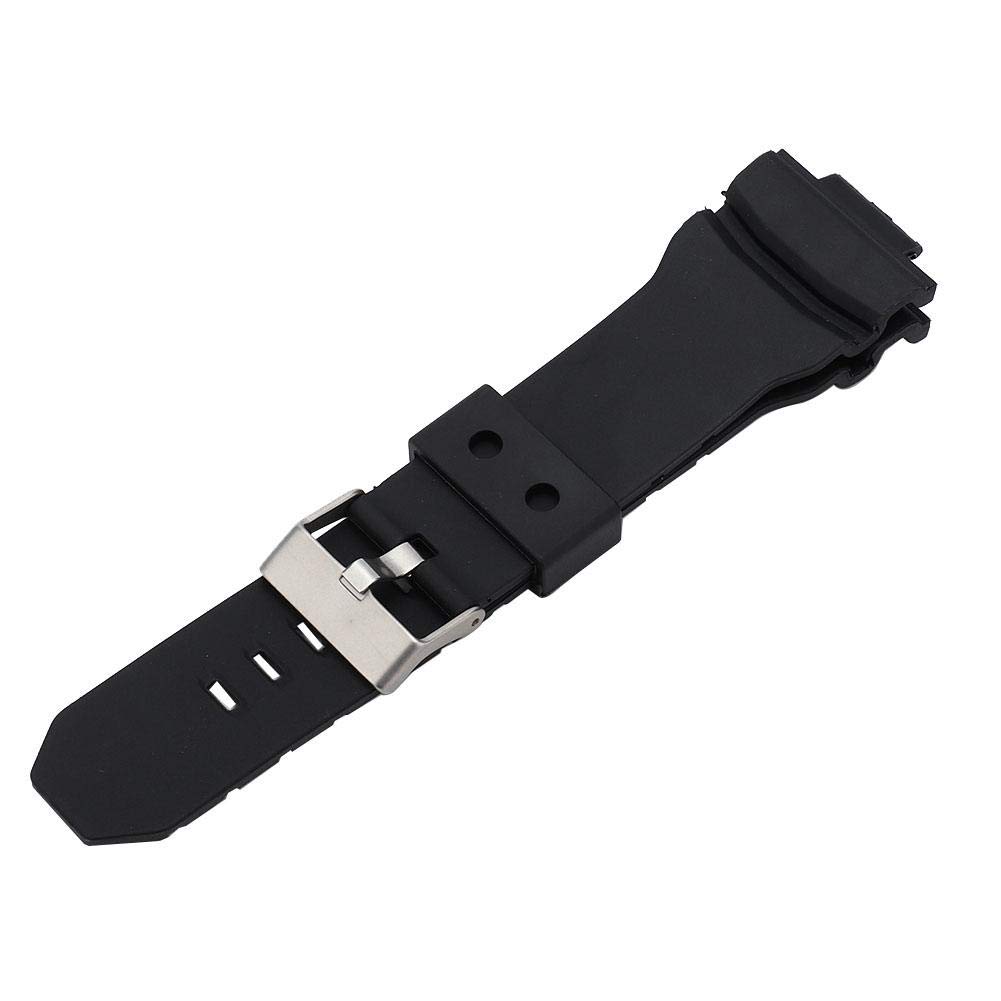 Redxiao Leather Watch Strap, Men Leather Watchband, Soft PU Leather Black Watchband with Adjustable Strap Buckle for GA15 GA2 GA3 GLX