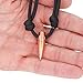 Lucky Shot Genuine Once-Fired .308 Projectile Black Paracord Necklace