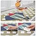 Kitchen Mat Set, KIMODE 2 Piece Waterproof Kitchen Rugs Cushioned Chef Soft Non-Slip Rubber Back Floor Mats Washable Oil Proof Doormat Bathroom Runner Area Rug Carpet (18