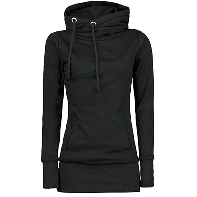 funnel neck pullover hoodie