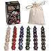 Yellow Mountain Imports 42 Polyhedral Dice, 6 Colors with Complete Set of D4, D6, D8, D10, D12, D20, and D%
