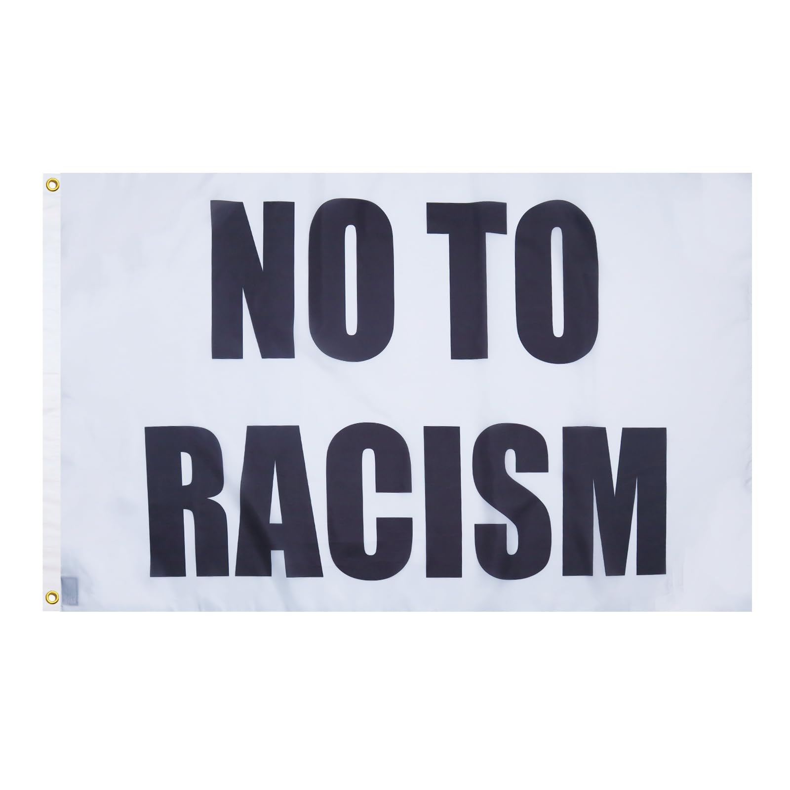AZ FLAG - No To Racism Flag - 3x5 Ft - 100D Polyester Against Racist Banner with Two Metal Grommets - Fade Resistant - Vivid Colors - 3' x 5' Feet - 150x90 Cm
