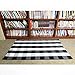 Winwinplus Buffalo Check Rug, 3' x 5' Size, Cotton Handwoven Black and White Checkered Rugs for Indoor and Outdoor uses Welcome Door Mat, Front Porch, Kitchen, Bathroom, Home Decor Area Rug