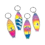 Fun Express - Assorted Surf Board Key Chains (2-Pack of 12)