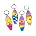 Fun Express - Assorted Surf Board Key Chains (2-Pack of 12)