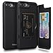 TORU CX PRO iPhone 7 Plus Wallet Case with Hidden ID Slot Credit Card Holder Hard Cover & Mirror for iPhone 7 Plus/iPhone 8 Plus - Matte Black