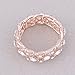 Fairy Moda Women's Crystal Stretch Bridal Bracelet for Wedding Rose Gold Tone