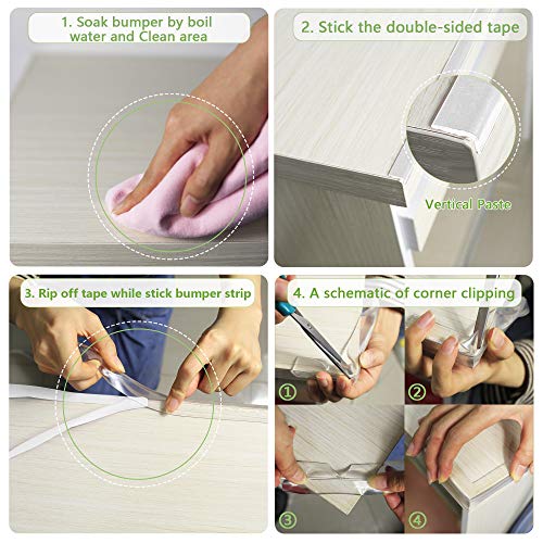 4 Transparent+Furniture+Protectors+Double+Sided+Appliances