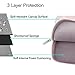 MOSISO Laptop Sleeve Compatible with 13-13.3 inch MacBook Pro, MacBook Air, Notebook Computer, Canvas Quatrefoil Bag Cover with Small Case, Rose Quartz