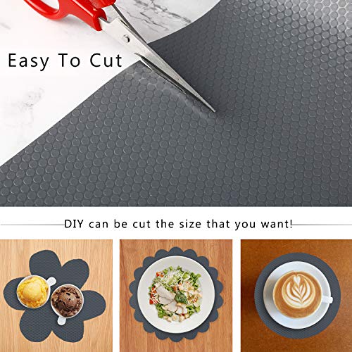 HooTown Shelf Liner Kitchen Drawer Mats, Non Adhesive EVA Material