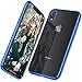 DTTO Case for iPhone XR, [Lightening Series] Clear Stylish Flexible Case with Metal Luster Edge for Apple iPhone XR 6.1 Inch (2018 Released) - Blue