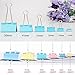 Binder Clips 90PCS Colored 6 Assorted Sizes Large Medium Small, OUHL Colorful Paper Clamps Foldback Clips for Office Schools Kitchen Home Usage (Multicolor)