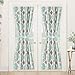 DriftAway Curtains for Bedroom Room Darkening Curtain 52 Inch by 72 Inch Medallion Drapes for French Door Windows Boho Damask Sidelight Curtain for Front Door Window Single Panel Aqua and Gray