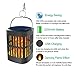 Bebrant Solar Lanterns Lights Flickering Dancing Flames Hanging Lanterns Solar Powered and USB Charging Flame Lights Outdoor Waterproof Decoration Lighting Dusk to Dawn Auto On/Off (2 Pack)