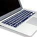Kuzy Older Version Keyboard Cover Compatible with MacBook Pro 13 15 17 inch Release 2010-2015 and MacBook Air 13.3 inch Release 2010-2017 Silicone Skin Protector, Navy Blue