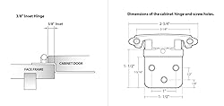 DecoBasics 3/8" Inset Cabinet Hinges Bronze