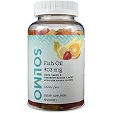Amazon Brand - Solimo Fish Oil 303 mg, 90 Gummies (2 Gummies per Serving), EPA and DHA Omega-3 fatty acids