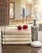 Monogrammed Gifts, Fingertip Towels, 11 x 18 Inches - Set of 4- Decorative Golden Brown Embroidered Towel - Extra Absorbent 100% Cotton- Personalized Gift- for Bathroom/Kitchen- Initial R (Ivory)