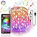 Abtong Fairy String Lights USB Powered 5M 16.4ft Color Changing LED Fairy Lights with APP Sync Music Starry Lights Bluetooth Plug in RGB LED String Light Waterproof Wire String Light for Bedroom Patio